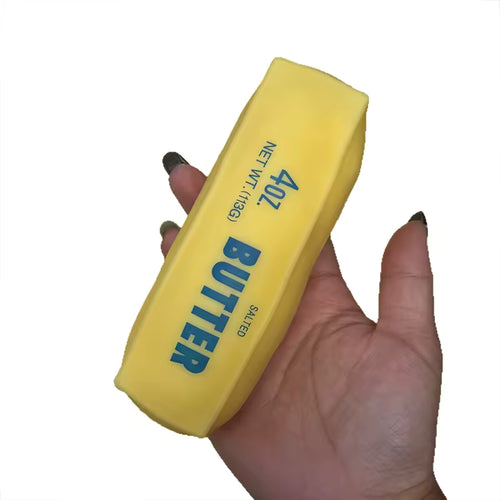 Butter Stick Squishy Stress Ball Fidget Toy Crunchy Squeeze Toy Round Blocks Filled ASMR Anti Stress Release Hand Relax Gift Toy